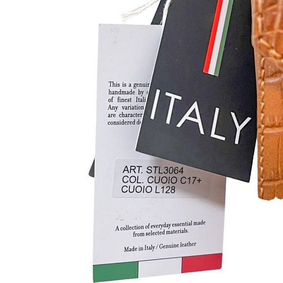 ISADORA Cuoio Made In Italy Leather Croc Crossbody - Picture 6 of 8